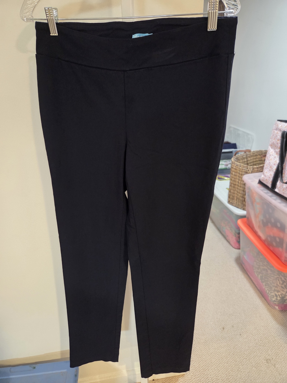 Women's Navy Blue Pull-On Skinny Ponte Pants